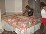 Chris Anderson's beautiful and touching Angels Quilt, completed in time for the dinner (Photo courtesy of Jim Grosso)